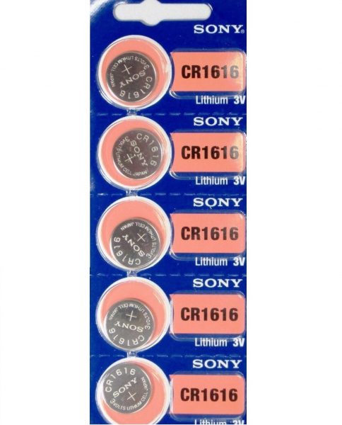 Sony CR1616 Lithium Coin Battery 5-pc Pack