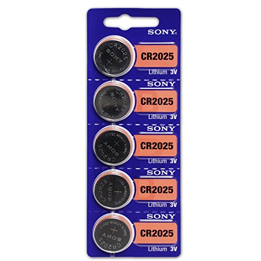 Sony CR2025 Lithium Coin Battery 5-pc Pack