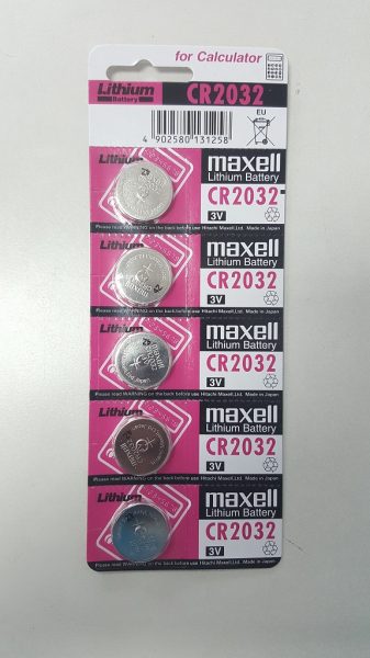 Maxell CR2032 Lithium Coin Battery 5-pc Pack
