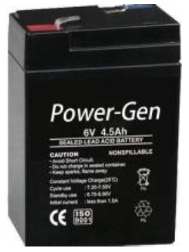 Power-Gen Sealed Lead Acid 6V 4.5AH