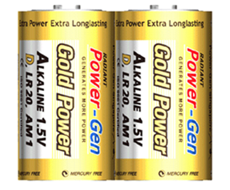 Power-Gen Gold Power Alkaline D LR20 1.5V